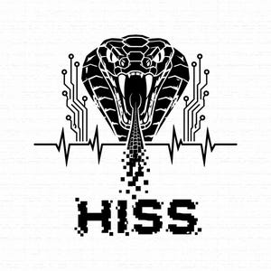 Cobra cibernética SVG, serpiente tecnológica retro diseño Cricut, jugador hiss PNG, silueta de serpiente digital, arte vectorial de placa de circuito, descarga instantánea