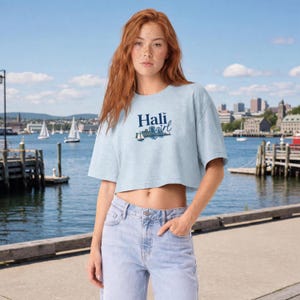 Hali Girl, Halifax Cityscape Crop | Women’s garment dye cropped tee