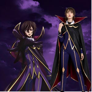 Lelouch Lamperouge ZERO Cosplay Costume | Code Geass Inspired Halloween Outfit | Lelouch Cosplay Costume & Prop