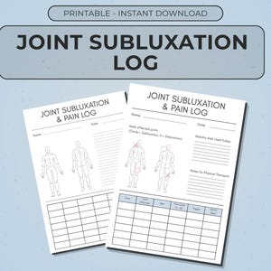 EDS-Gelenksubluxationsprotokoll, Hypermobilitäts-Tracker, Ehlers-Danlos-Tagebuch, Schmerztagebuch, Medizinischer Ordner für Physiotherapie, PDF-Download