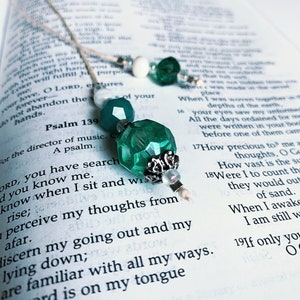 Beaded Bookmark - Book Thong - Teal