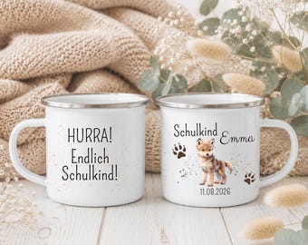 Einschulung Geschenk Schulkind 2026 I Personalisierte Kinder Tasse mit Namen viele Motive I Mädchen Einschulung Junge Geschenk Schulstart