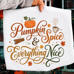 Todo lo bueno de Pumpkin Spice PNG, Pumpkin Spice PNG, Hola otoño, Otoño preppy, Halloween bohemio, Halloween acogedor Descarga digital