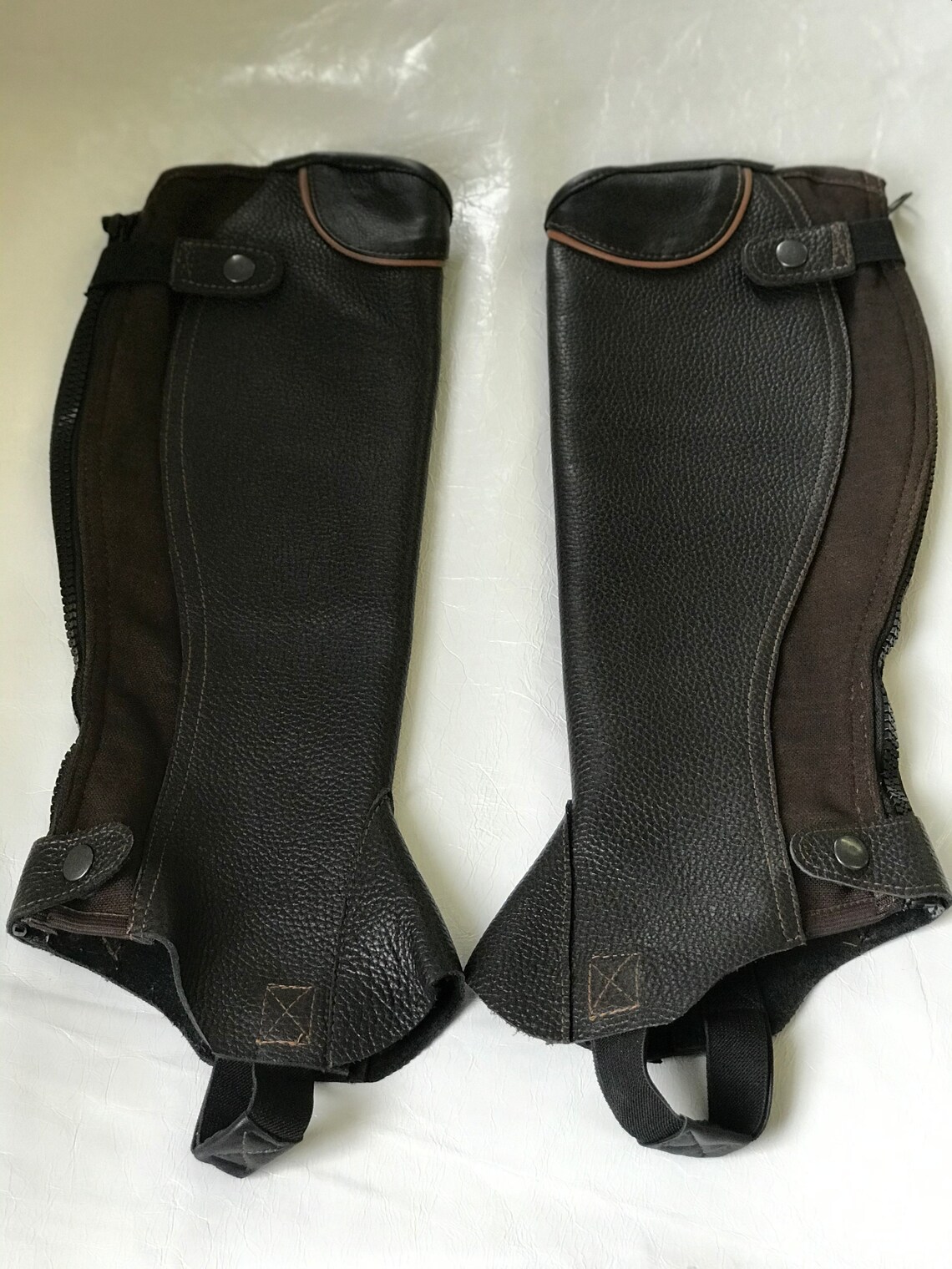 Brown Leather Short Chaps. Leather Riding Chaps. Western Etsy