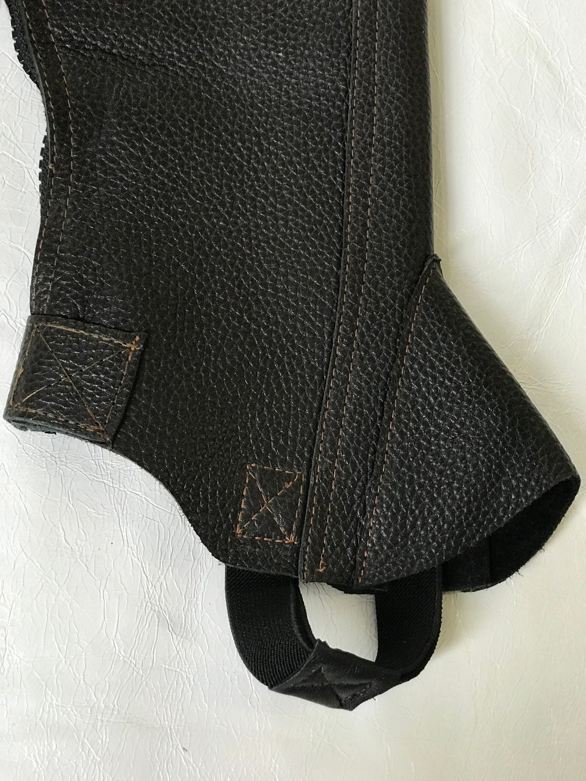 Brown Leather Short Chaps. Leather Riding Chaps. Western Etsy