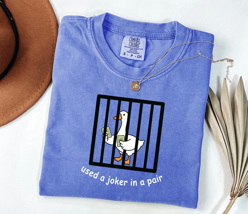 Silly Goose Tee, Funny Mahjong Shirt, Xmas Gift For Mother, Joker Jail Apparel, Unhinged Mahj Night, Comfort Colors Top image 5