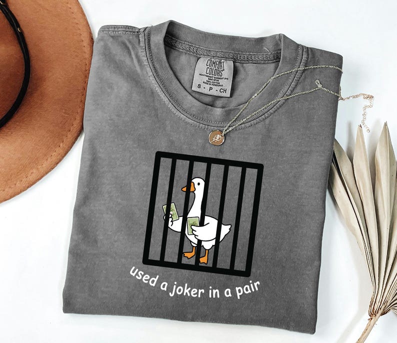 Silly Goose Tee, Funny Mahjong Shirt, Xmas Gift For Mother, Joker Jail Apparel, Unhinged Mahj Night, Comfort Colors Top image 1
