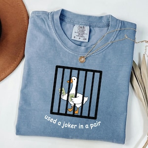 Silly Goose Tee, Funny Mahjong Shirt, Xmas Gift For Mother, Joker Jail Apparel, Unhinged Mahj Night, Comfort Colors Top image 2