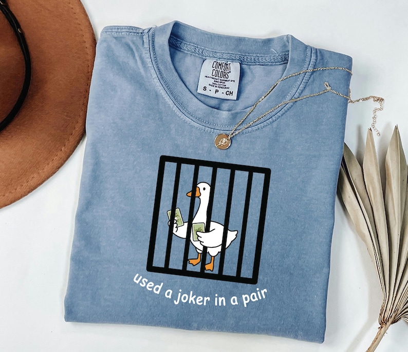 Silly Goose Tee, Funny Mahjong Shirt, Xmas Gift For Mother, Joker Jail Apparel, Unhinged Mahj Night, Comfort Colors Top image 2