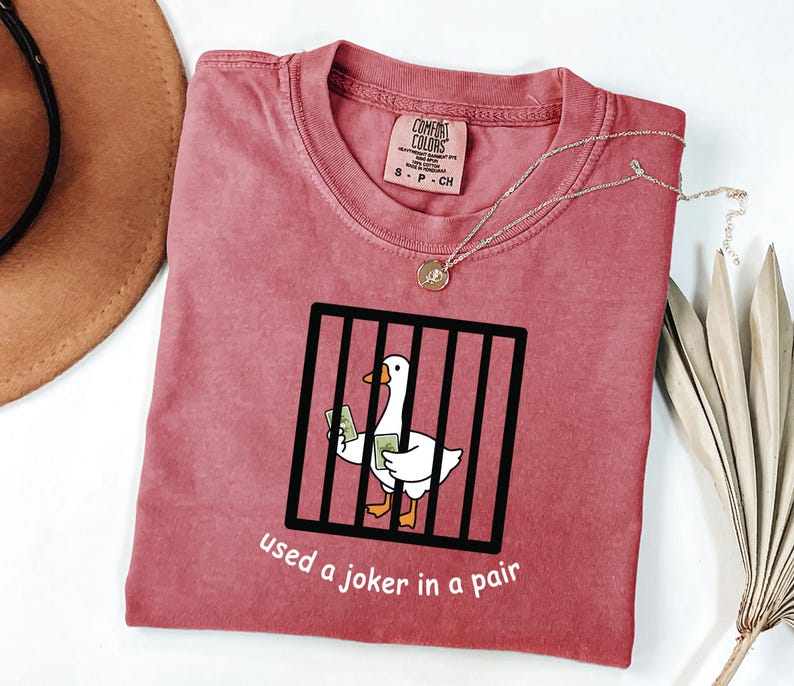 Silly Goose Tee, Funny Mahjong Shirt, Xmas Gift For Mother, Joker Jail Apparel, Unhinged Mahj Night, Comfort Colors Top image 3