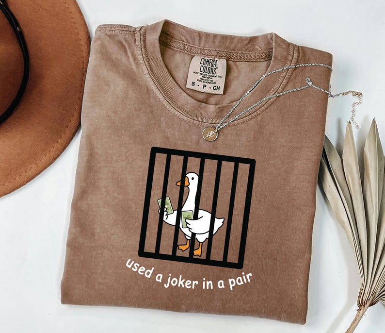 Silly Goose Tee, Funny Mahjong Shirt, Xmas Gift For Mother, Joker Jail Apparel, Unhinged Mahj Night, Comfort Colors Top image 4