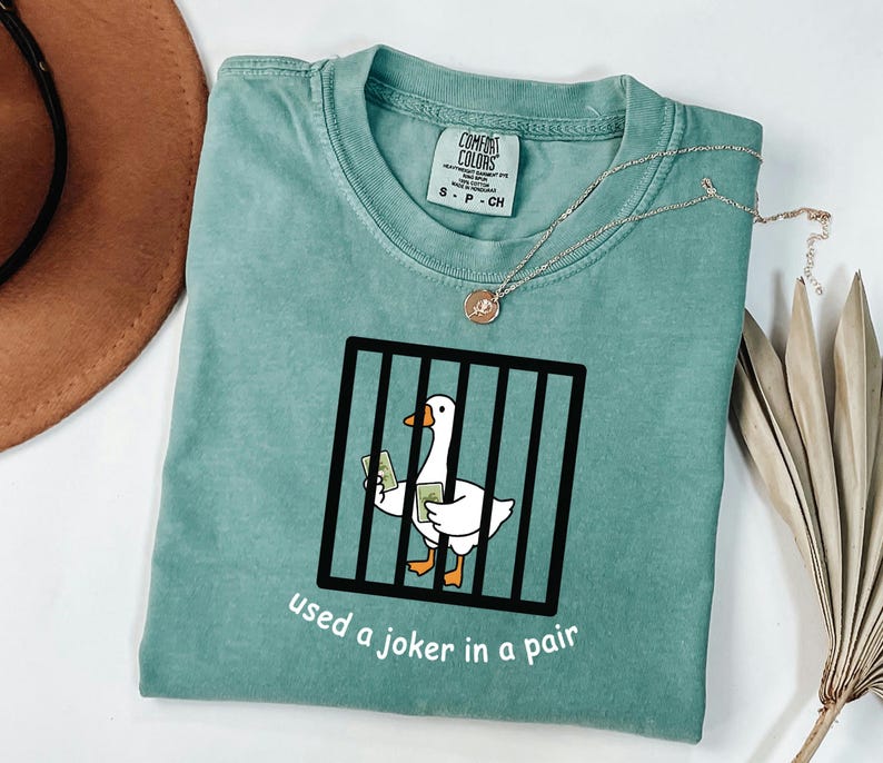 Silly Goose Tee, Funny Mahjong Shirt, Xmas Gift For Mother, Joker Jail Apparel, Unhinged Mahj Night, Comfort Colors Top image 6