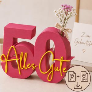 Paquete de decoración con los números 20, 30, 40, 50, 60, 70, 80 y 90. Archivo de impresión 3D, descarga digital STL y 3MF. Número de cumpleaños.