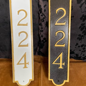 Personalized Metal Address Plaque - Vertical Plaque - Made in the USA