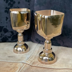 Square Bronze Artisan Wine Goblet