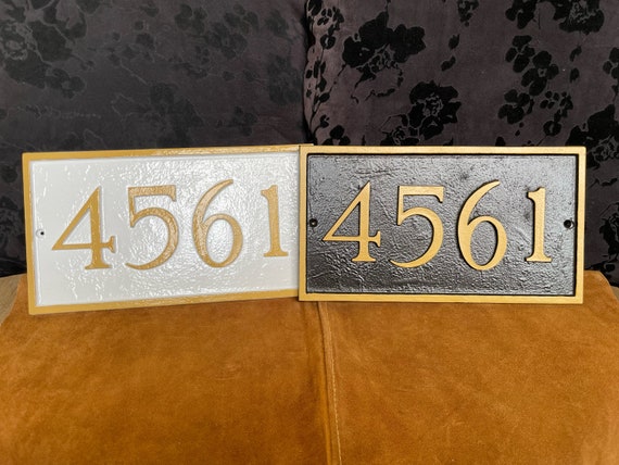 Personalized 11" Metal Address Plaque - Rectangular Plaque - Made in the USA