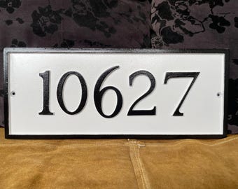 Personalized 14" Metal Address Rectangle Plaque - Made in the USA