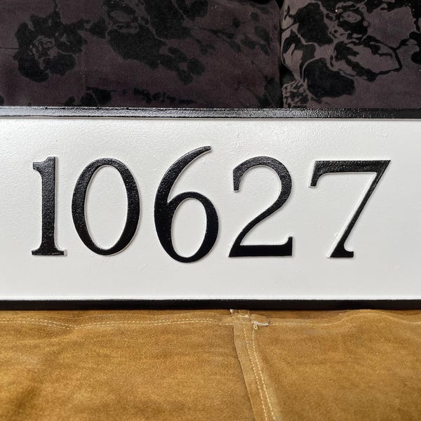 Personalized 14" Metal Address Rectangle Plaque - Made in the USA