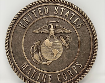 United States Marine Corps Emblem - Cast 8&quot; - Made in the USA, USMC License #471-24