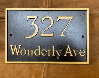 The Estate Metal Address Plaque - Made in the USA