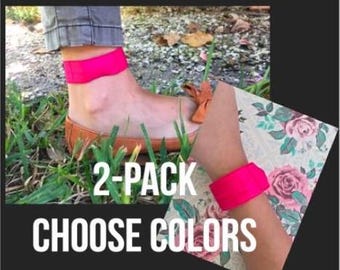 2-pack NO KNOT ADJUSTABLE Fitbit Band, Flex 2, Flex, Luxe, Inspire, Alta, Fitbit One, Fitbit Bracelet, Fitbit Ankle Band, Misfit Ray