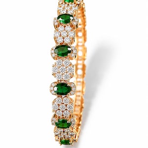 Aarohi Emerald & Sapphire AD Bangles
