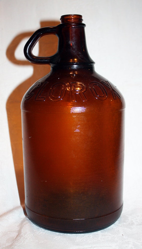 1950's Brown Glass Clorox Bleach Bottle great condition Etsy