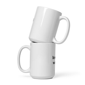 Witte glanzende mok