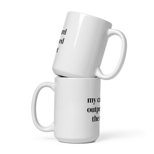 Witte glanzende mok