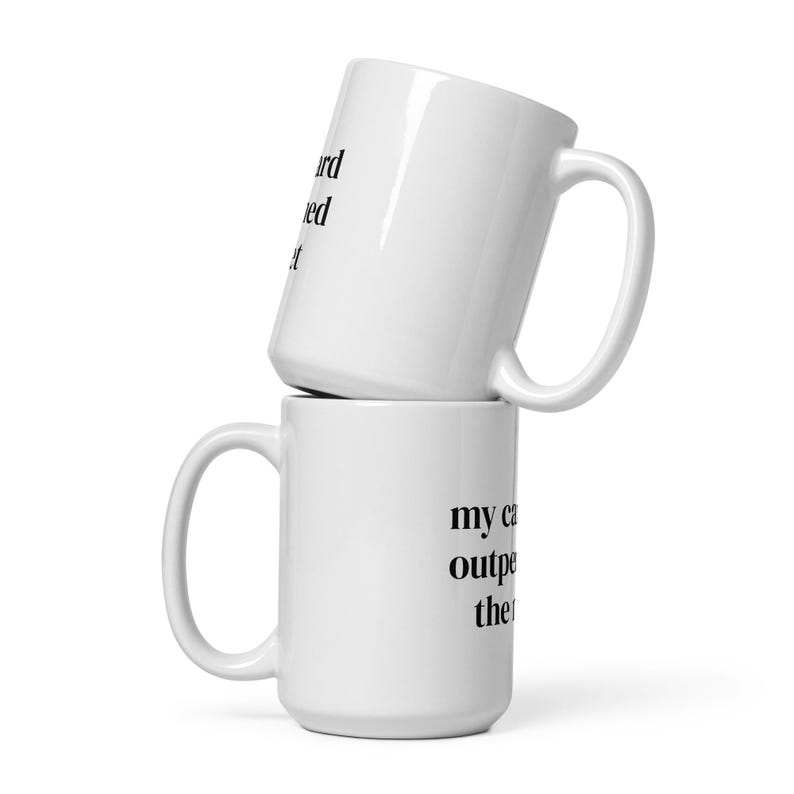 Witte glanzende mok