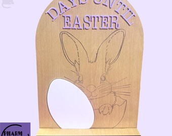 Easter Countdown Sign SVG, Laser Cut Bunny Arch (Digital File)