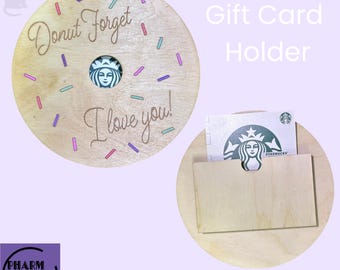 Donut Gift Card Holder SVG, Funny Pun Design (Laser Cut File)
