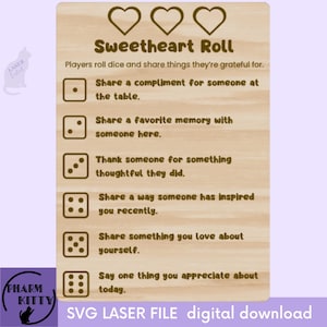 SVG Sweet Heart Würfelspiel-Datei für Laser, Würfelspiel-Svg, Valentinstag Klassenzimmer Aktivität, lustige Würfelspiel für Kinder, Familien-Spielabend-Datei