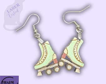 Roller Skate Earrings SVG File, Retro 80s Jewelry (Digital Download)