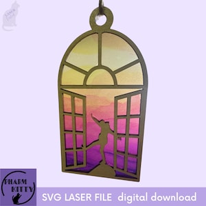 Arquivo de apanhador de sol de janela de caminhada, SVG de caminhada, presente DIY para caminhantes, svg de apanhador de sol, svg de viagem, arquivo de apanhador de sol de aventura, svg de acampamento, svg