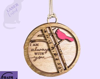 Cardinal Memorial Ornament SVG File, Laser Cut Design (Digital File)