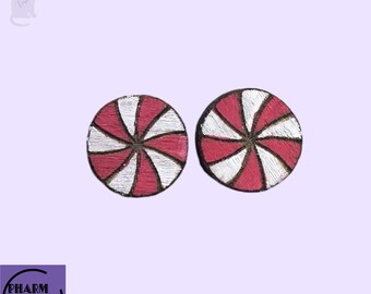 Peppermint Candy Earrings SVG File, Laser Cut Christmas Jewelry (Digital Download)