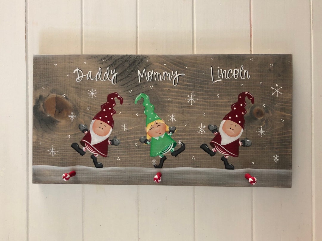 Polyresin Gnome Stocking Holder