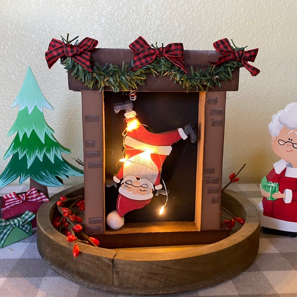 Weihnachten Tiered Tablett Dekor, Urlaub Mini Schild, Shelf Sitter, Santa Decor, Weihnachtsschmuck, Mantel Dekor, Tiered Tablett Zeichen