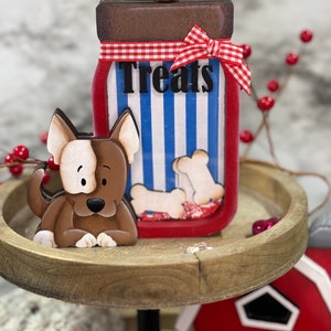 Dog Tiered Tray Decor, Farmhouse Decor, Valentine Mini  Sign, Best Gift for Her, Christmas Home Decor, Hand Painted Small Wood Sign