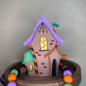 Halloween Tiered Tray Decor, Halloween Decor, Mini Sign, Haunted House, Fall Tiered Tray, Halloween Mini Sign, Tiered Tray Sign,