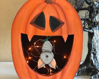 Halloween Decor, Jack-o-lantern, Halloween Luminary, Mantle Decor, Fall Table Decor, Halloween Porch Decor, Table Centerpiece