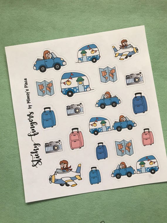 travel journal stickers printable