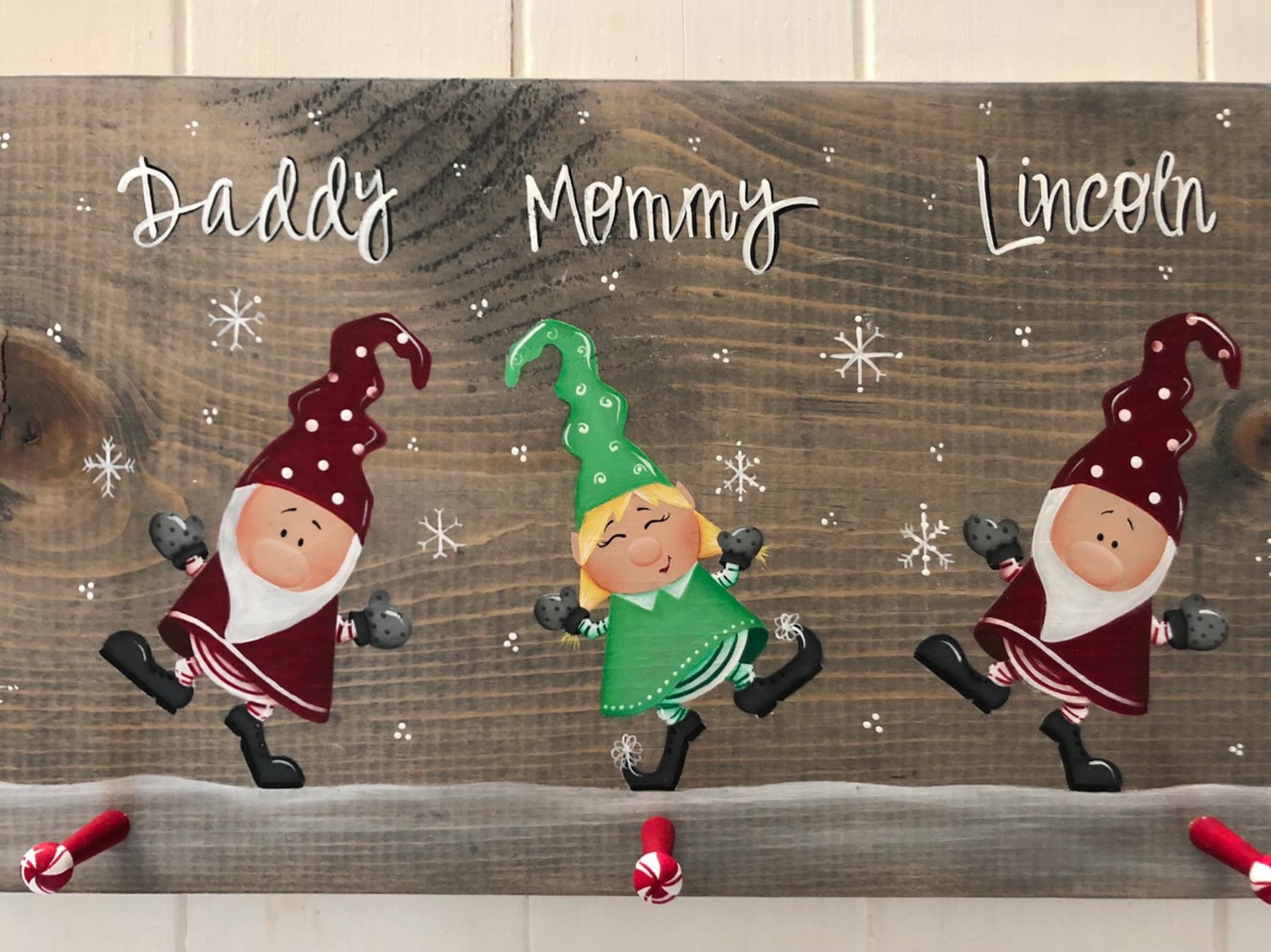 Gnome Stocking Hanger Christmas Decor Stocking Holder Etsy