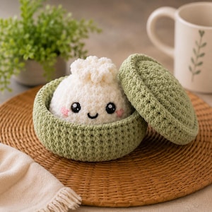 Dumpling & steamer  Crochet pattern PDF| Easy Digital Download for Beginners