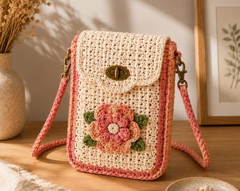 Modelo de bolsa de crochê | Bolsa transversal para iniciantes (Download em PDF)
