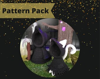 Crochet Pattern Pack | Lil' Grim | Grim Kitty | Amigurumi