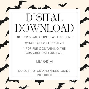 Crochet Grim Reaper Pattern | Halloween Amigurumi, Fall Decor, Boo Basket Gift, Shelf Sitter image 2