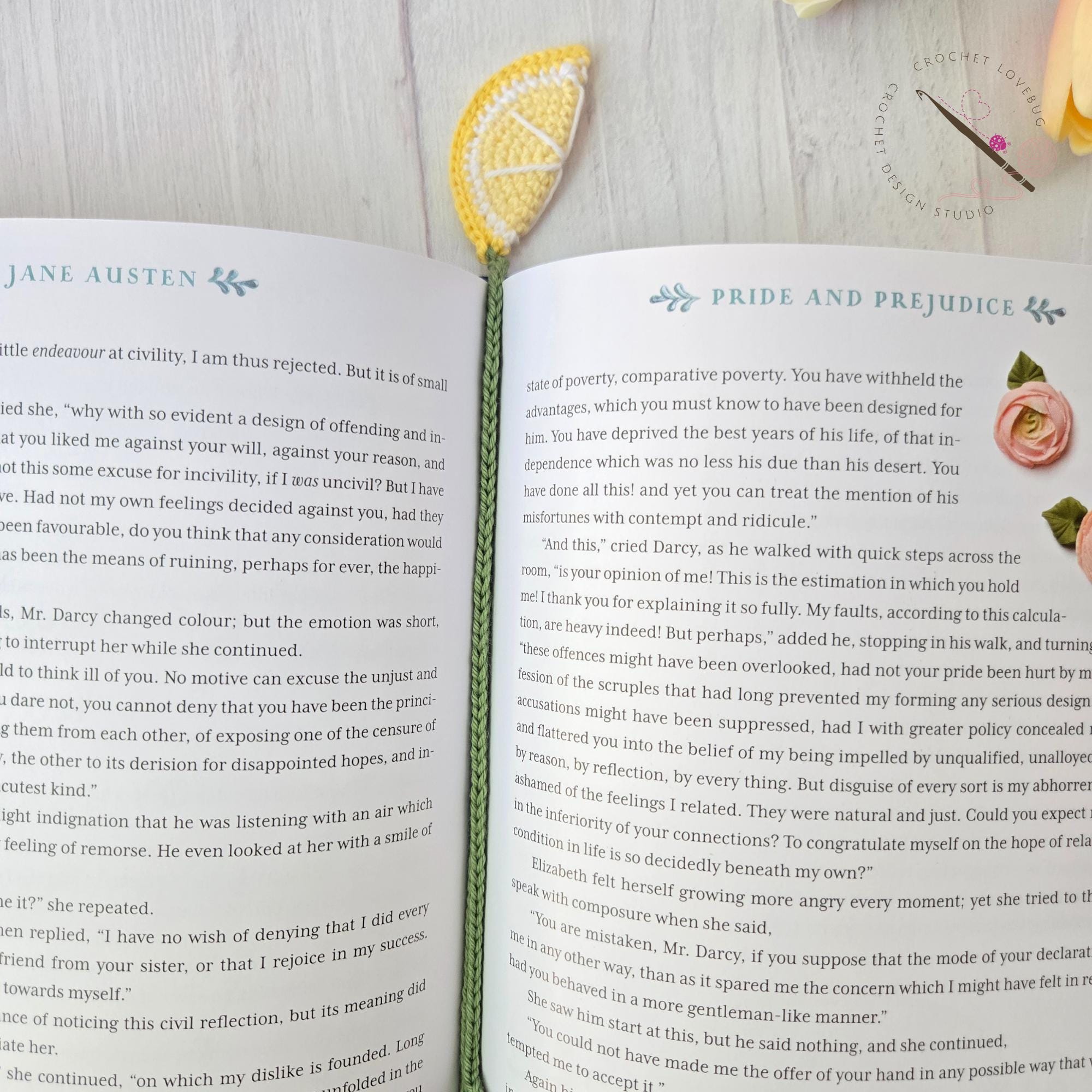 Lemon Bookmark Bundle, Crochet Pattern and Printable Card Template, PDF ...
