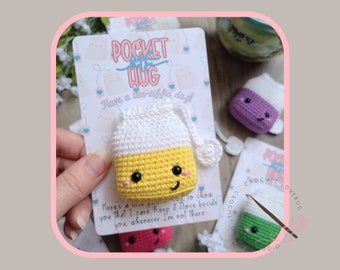 Crochet Tea Bag - Crochet Pocket Hug - Crochet Thinking of You Gift - Crochet Best Friend Gift - Crochet Emotional Support Gift